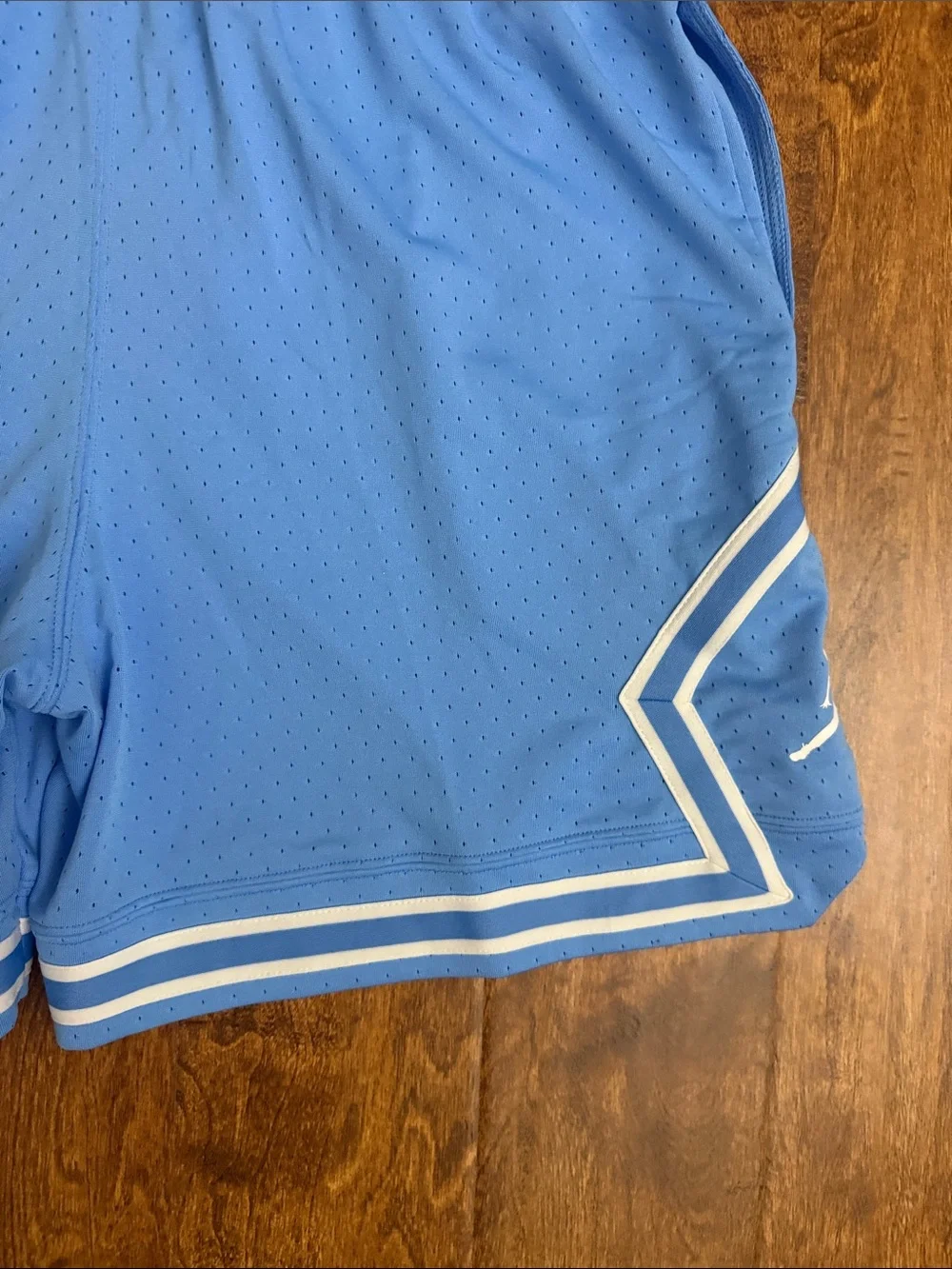 Jordan Light Blue Basketball Shorts with White Trim